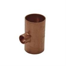 This is an image of a 22mm x 15mm x 22mm Endfeed Copper One End Reducing Tee 
