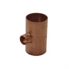 This is an image of a 22mm x 22mm x 15mm Endfeed Copper Reducing Branch Tee.