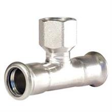 M-Press Stainless Steel Female T-Coupling 15mm x 1/2" x 15mm