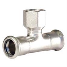M-Press Stainless Steel Female T-Coupling 35mm x 3/4" x 35mm