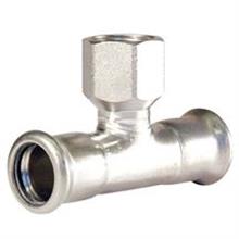 M-Press Stainless Steel Female T-Coupling 22mm x 1/2" x 22mm