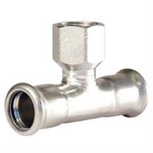 M-Press Stainless Steel Female T-Coupling 76.1mm x 3/4" x 76.1mm