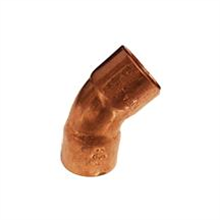 This is an image of a 28mm Copper Endfeed 45° Elbow.