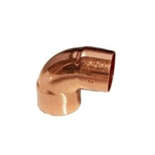 This is an image of a 42mm Copper Endfeed 90° Elbow.