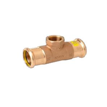 M-Press Copper Gas Reducing Female Tee 22mm x 1/2" x 22mm 79120221222 | Press Fit