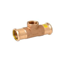 M-Press Copper Gas Reducing Female Tee 54mm x 1/2" x 54mm 79120541254 | Press Fit