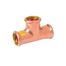 M-Press Copper Gas Tee 22mm x 22mm x 22mm 79100222222 | Press Fit