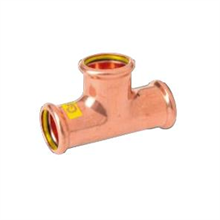 M-Press Copper Gas Tee 35mm x 35mm x 35mm 79100353535 | Press Fit