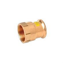 M-Press Copper Gas Straight Female Adapter 22mm x 1/2"