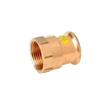 M-Press Copper Gas Straight Female Adapter 22mm x 3/4"
