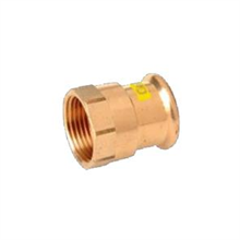 M-Press Copper Gas Straight Female Adapter 15mm x 1/2"