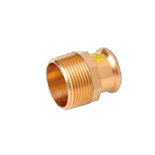 M-Press Copper Gas Straight Male Adapter 76mm x 3"
