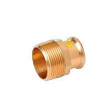 M-Press Copper Gas Straight Male Adapter 28mm x 1"