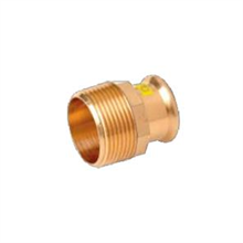M-Press Copper Gas Straight Male Adapter 35mm x 1"