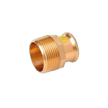 M-Press Copper Gas Straight Male Adapter 18mm x 3/4"