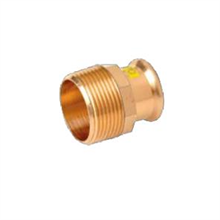 M-Press Copper Gas Straight Male Adapter 22mm x 3/4"