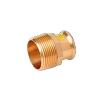 M-Press Copper Gas Straight Male Adapter 22mm x 1/2"