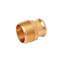 M-Press Copper Gas Straight Male Adapter 15mm x 3/4"