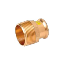 M-Press Copper Gas Straight Male Adapter 15mm x 1/2"