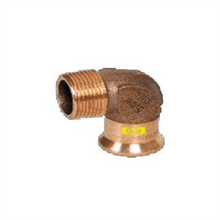 M-Press Copper Gas Male Bend 90°  28mm x 1" 7932028100 | Press Fit