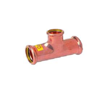 M-Press Copper Gas Reducing Tee 22mm x 15mm x 22mm. 
