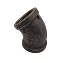 This is an image of a Black Iron 15mm 45 Degree Elbow.