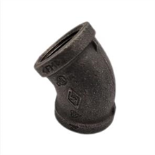 This is an image of a Black Iron 32mm 45 Degree Elbow.
