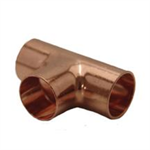 This is an image of a 42mm Copper Endfeed Equal Tee
