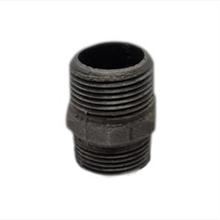This is an image of a Black Iron 50mm Hex Nipple