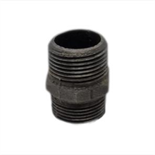 This is an image of a Black Iron 10mm Hex Nipple.