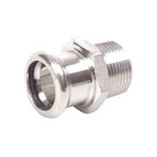 M-Press Stainless Steel Male Adapter 15mm x 3/4"