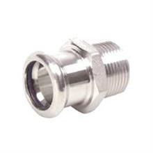 M-Press Stainless Steel Male Adapter 18mm x 1/2"