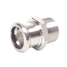 M-Press Stainless Steel Male Adapter 35mm x 1"