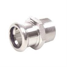 M-Press Stainless Steel Male Adapter 22mm x 1/2"