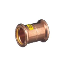 Straight Coupling 42mm - Copper Gas | M-Press | Press Fit
