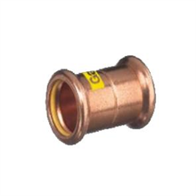 Straight Coupling 15mm - Copper Gas | M-Press | Press Fit