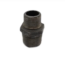 This is an image of a Black Iron 20mm x 15mm Reducing Hex Nipple.