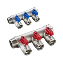 this i a image of Brass manifolds with ball valves  | RIIFO | Underfloor Heating