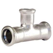 This is an image of a M-Press Stainless Steel T-Coupling Reduction 108mm x 88.9mm x 108mm.